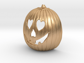 Halloween HEART Pumpkin Pendant ⛧VIL⛧ in Natural Bronze