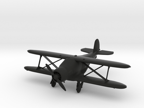 Beechcraft Model 17 Staggerwing in Black Natural Versatile Plastic: 1:72