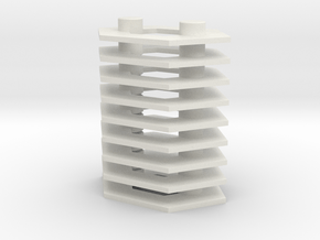Microhex Stands 5mm in White Natural Versatile Plastic: Large