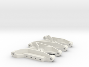 6355 RC10 rear arms in White Natural Versatile Plastic