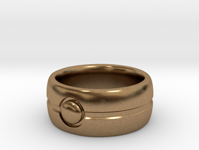 One Bead Ring - Size 23 in Natural Brass
