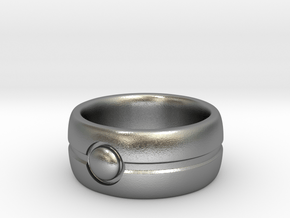 One Bead Ring - Size 23 in Natural Silver
