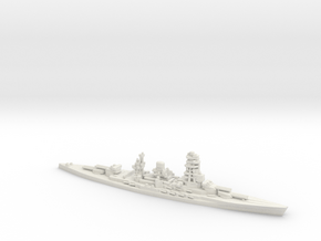 Japanese Nagato-Class Battleship in White Natural Versatile Plastic: 1:1200