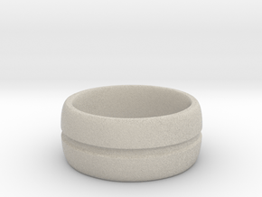 Simple Ridged Ring - Size 23 in Natural Sandstone