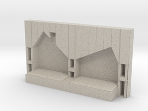 Modern Miniature 1:12 Childroom Double Bed in Natural Sandstone: 1:12