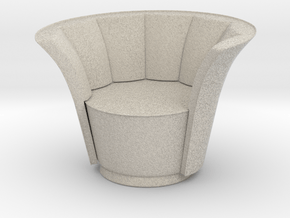 Modern Miniature 1:48 Armchair in Natural Sandstone: 1:48 - O