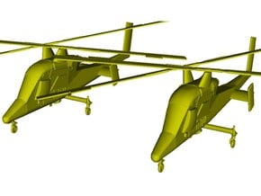 1/200 scale Kaman K-1200 K-MAX helicopters x 2 in Clear Ultra Fine Detail Plastic