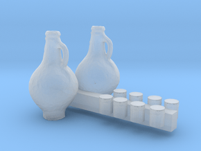 HO Scale Cups and Pitchers in Smooth Fine Detail Plastic