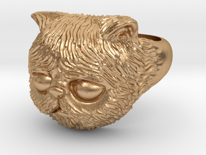 Persian kitten ring size 7 in Natural Bronze