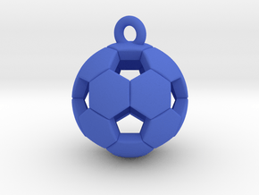 Soccer Ball Pendant in Blue Processed Versatile Plastic
