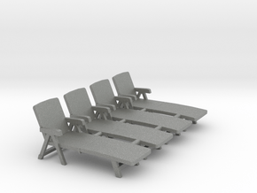 Deck Chair 01. 1:64 Scale (S) in Gray PA12