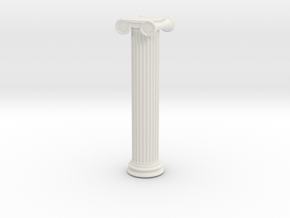 Greek Ionic Column 1/100 in White Natural Versatile Plastic