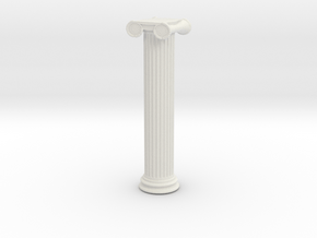 Greek Ionic Column 1/87 in White Natural Versatile Plastic