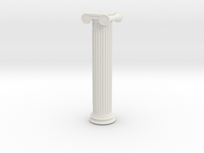 Greek Ionic Column 1/72 in White Natural Versatile Plastic