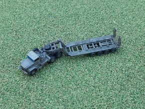 M123 Tractor w. M747 Tanktransporter 1/285 in Smooth Fine Detail Plastic
