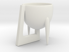 Cup 02 (medium) in White Natural Versatile Plastic