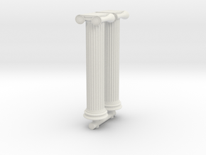 Greek Ionic Column (x2) 1/120 in White Natural Versatile Plastic