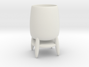Cup 03 (medium) in White Natural Versatile Plastic