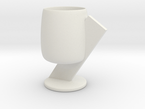 Cup 04 (medium) in White Natural Versatile Plastic