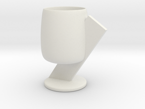Cup 04 (small) in White Natural Versatile Plastic