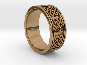 Celtic Ring in Polished Brass