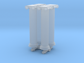 Greek Ionic Column (x4) 1/200 in Smooth Fine Detail Plastic