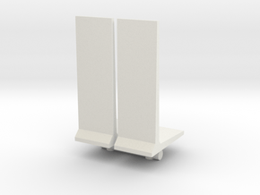 Retaining Concrete Wall (x2) 1/87 in White Natural Versatile Plastic