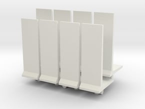 Retaining Concrete Wall (x8) 1/160 in White Natural Versatile Plastic