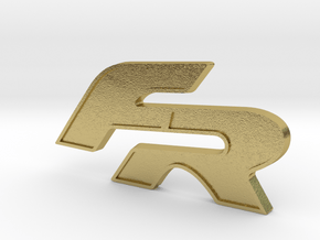 Facelift Front Grill S Badge FR Logo - Unfilled in Natural Brass