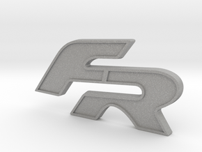 Facelift Front Grill S Badge FR Logo - Unfilled in Aluminum