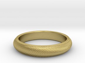 Ribbon Ring  in Natural Brass