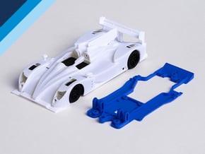 1/32 Oreca 03 Chassis for Slot.it pod in White Natural Versatile Plastic