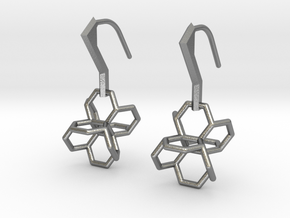 CLOVER EARRINGS in Natural Silver