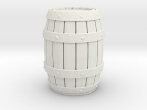 Wooden Barrel 1/35 in White Natural Versatile Plastic