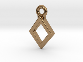 Diamond Charm / Pendant / Trinket in Natural Brass