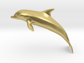 Dolphin in Natural Brass: Medium