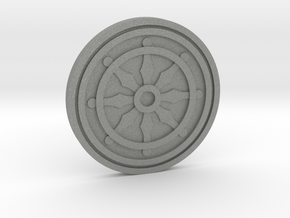 Dharma Wheel Coin in Gray PA12