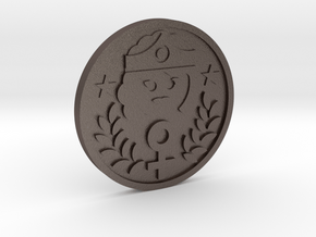 The Empress Coin in Polished Bronzed-Silver Steel