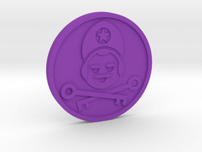 The Hierophant Coin in Purple Processed Versatile Plastic