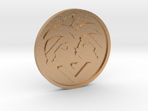The Lovers Coin in Natural Bronze