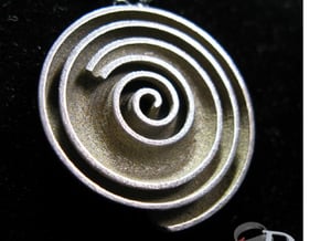 InFin Nautilus: Pendant - Large in Polished Bronzed Silver Steel