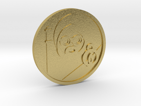 The Hermit Coin in Natural Brass