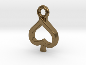 Spade Charm / Pendant / Trinket in Natural Bronze