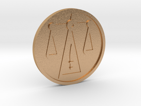 Justice Coin in Natural Bronze