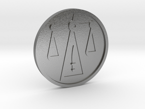 Justice Coin in Natural Silver