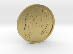 Death Coin in Natural Brass