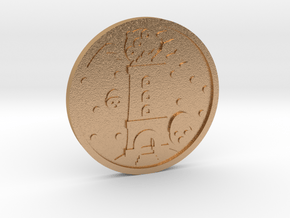 The Tower Coin in Natural Bronze