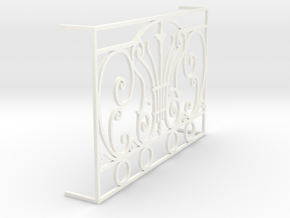1:12 Balustrade / railing, for French door in White Processed Versatile Plastic