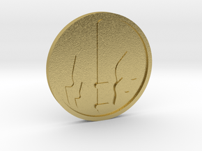 Ace of Wands Coin in Natural Brass