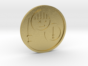 Knight of Wands Coin in Natural Brass